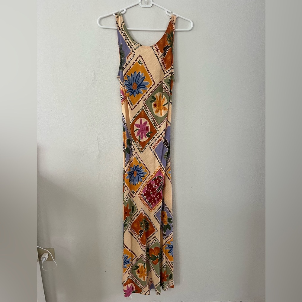 Colorful Floral Patchwork Maxi Dress